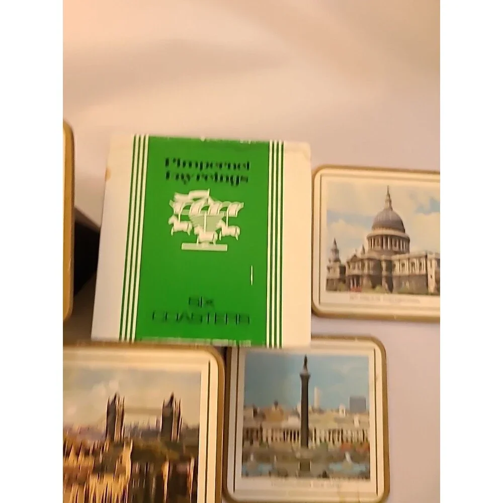 Vintage Pimpernel Box Set of 6 Coasters #508 London Scenes